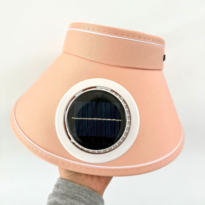 Lett sammenleggbar solskjerm med integrert solarmodul og stille vifte Luvikno