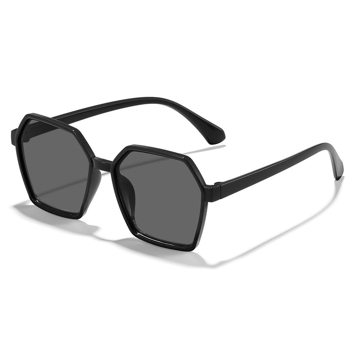 Dame elegant solbrille i moderne hexagon-design Luvikno