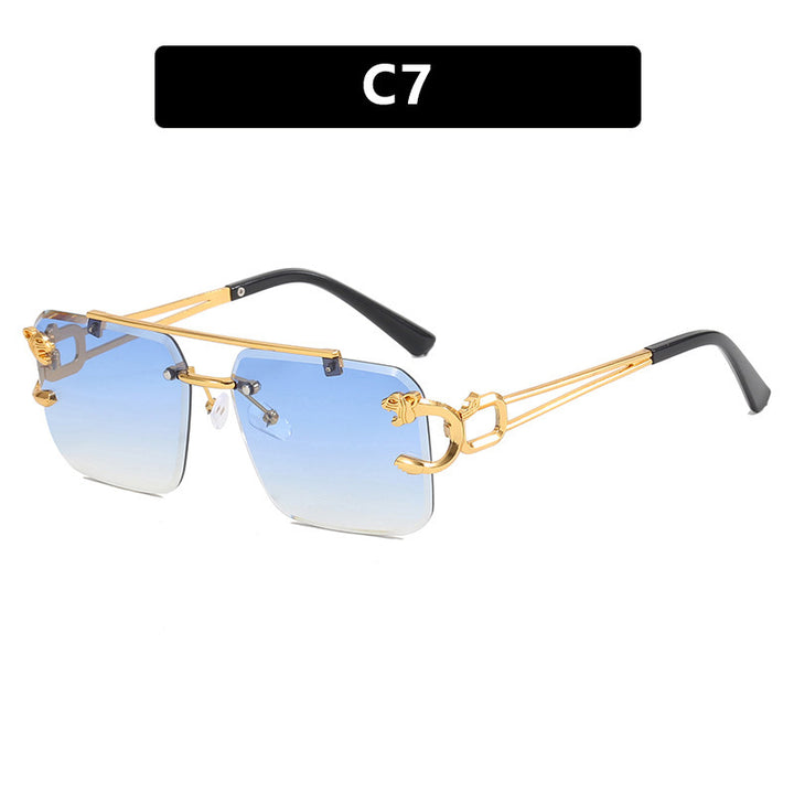 Dame kvadratisk solbrille med elegante dekorative detaljer Luvikno