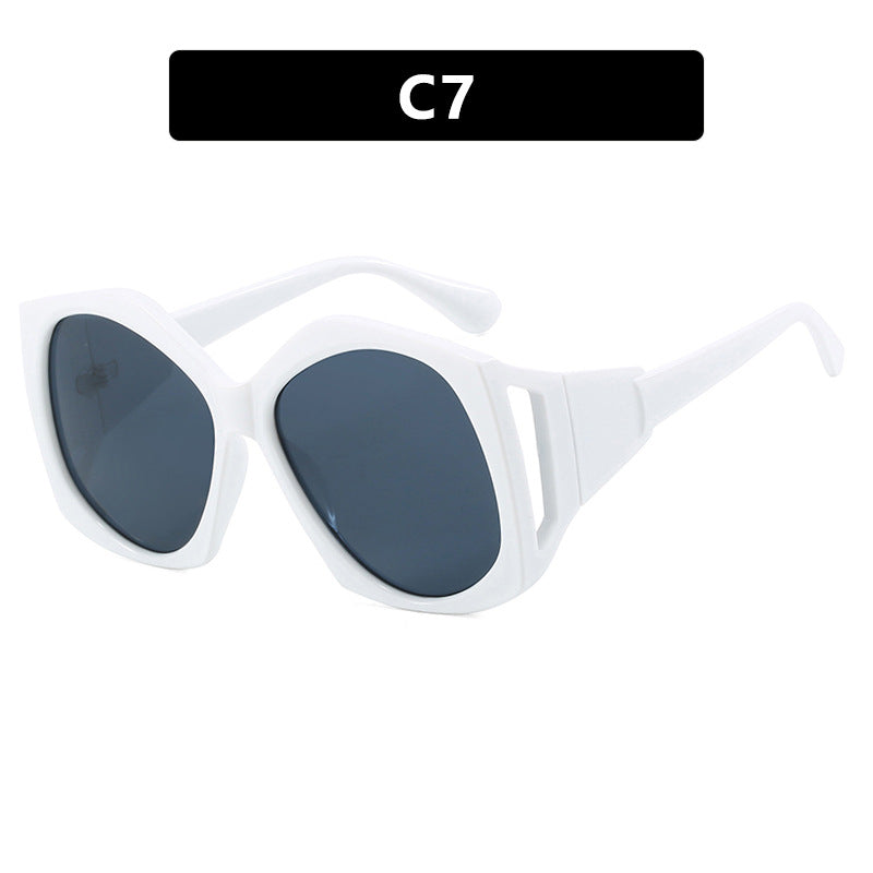 Dame oversized solbrille med futuristisk design Luvikno