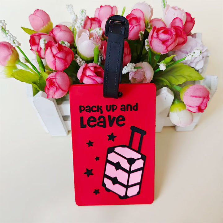 Unisex bagasjelapp i kreativ regnbue-design Luvikno