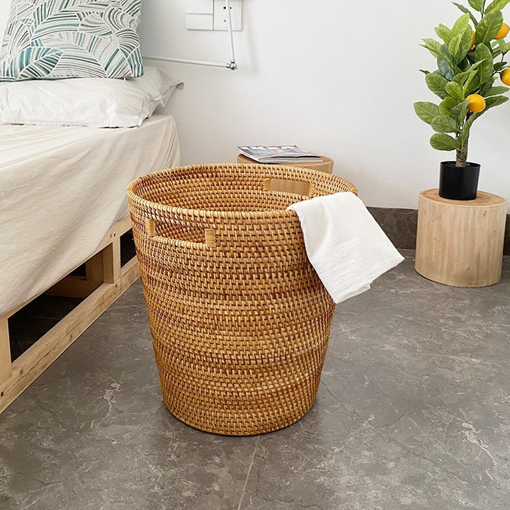 Damer Elegant håndfl woven kurv med praktiske håndtak Luvikno