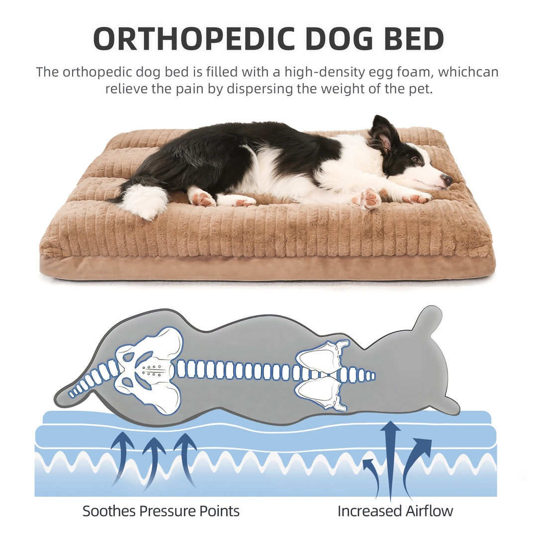 Unisex ortopedisk premium hundepute med kosetopp Luvikno