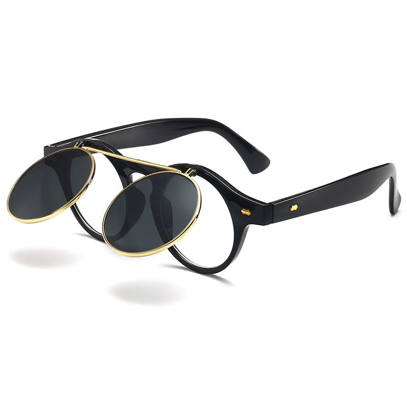 Dame elegant solbrille med dobbelt ramme Luvikno