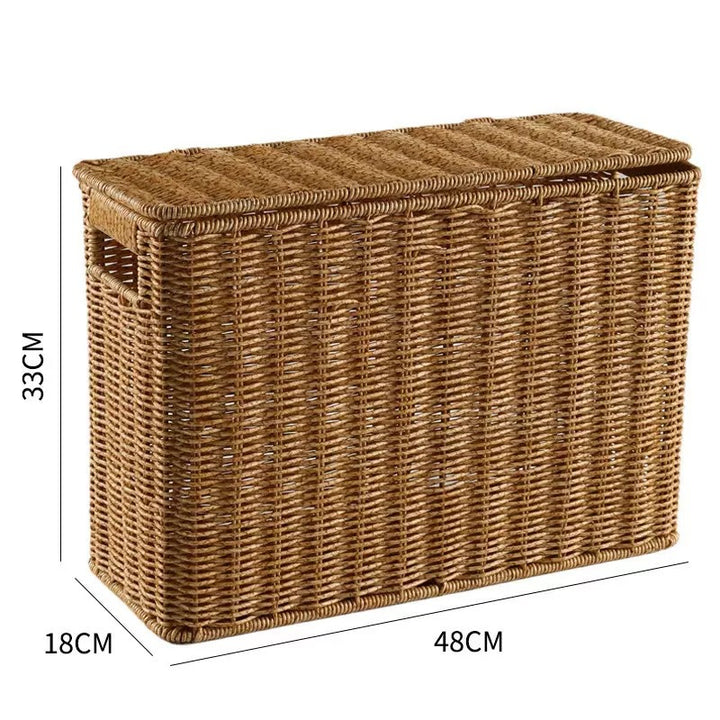 Unisex dekorativ Rattan oppbevaringsboks Luvikno