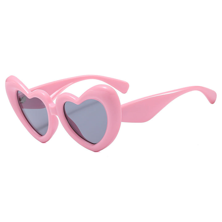 Dame Hjerteformet Solbrille med stilfull innramming Luvikno