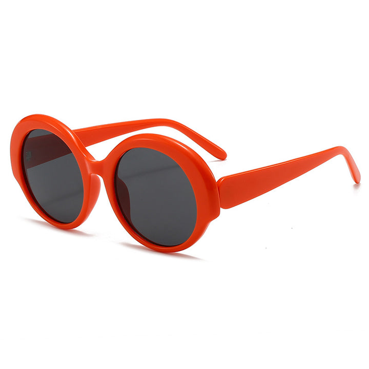 Dame moderne runde designer-solbriller Luvikno