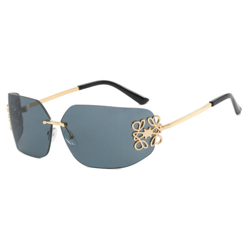 Damer ekstravagant utformet solbrille med elegante dekorasjoner Luvikno