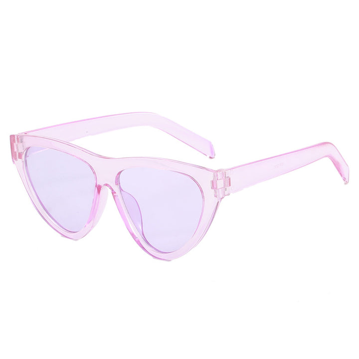 Dame futuristisk Cat-Eye solbrille med høykvalitets plastikkramme Luvikno