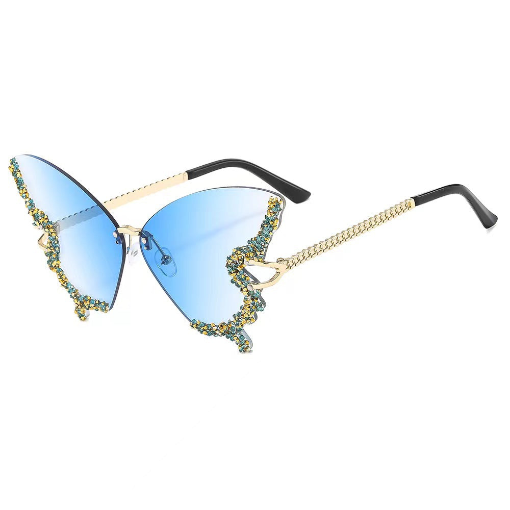 Dame ekstravagant Flügel-solbrille Luvikno