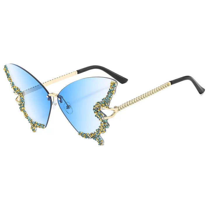 Dame ekstravagant Flügel-solbrille Luvikno