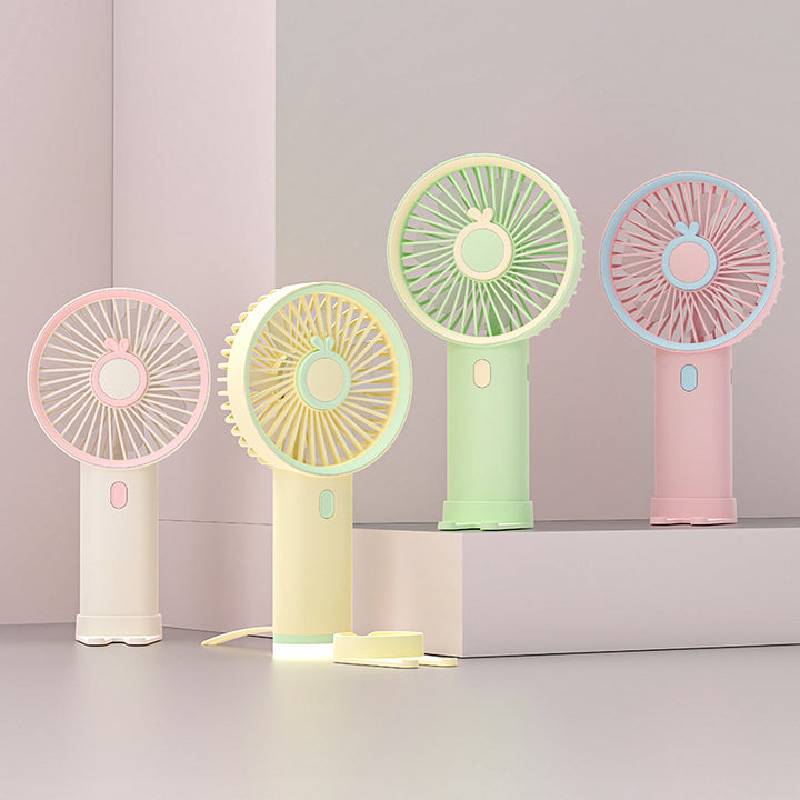 Unisex Bærbar Mini-vifte med ergonomisk design og søt dyrefigur Luvikno
