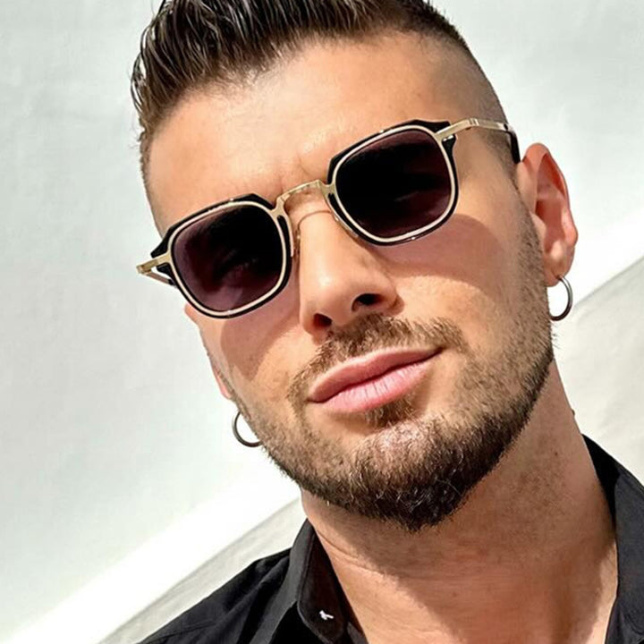 Dame firkantet solbrille med unikt design og UV-beskyttelse Luvikno