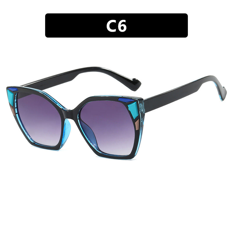 Dame moteriktig geometrisk designerbrille Luvikno