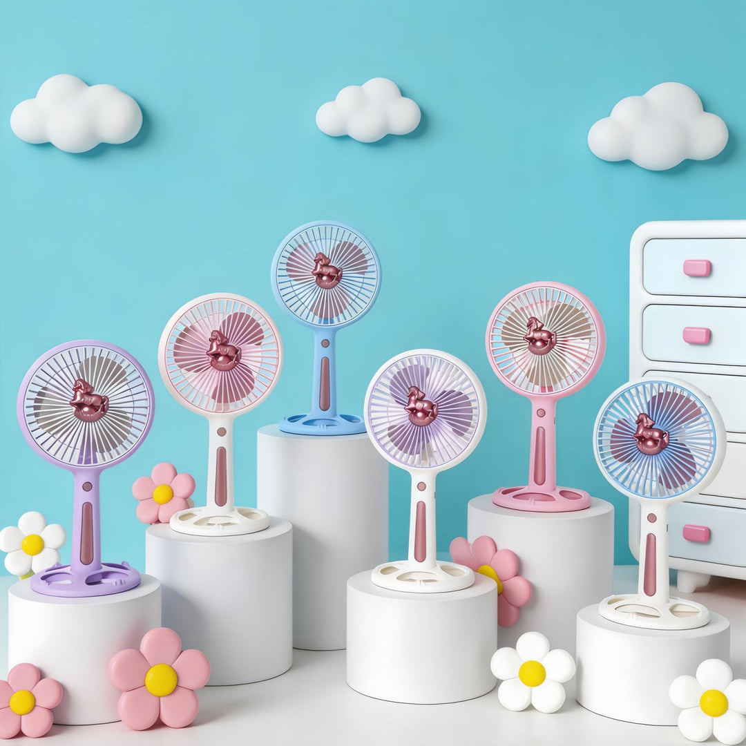 Dame Bærbar Mini-Ventilator med kreativt Dyredesign Luvikno