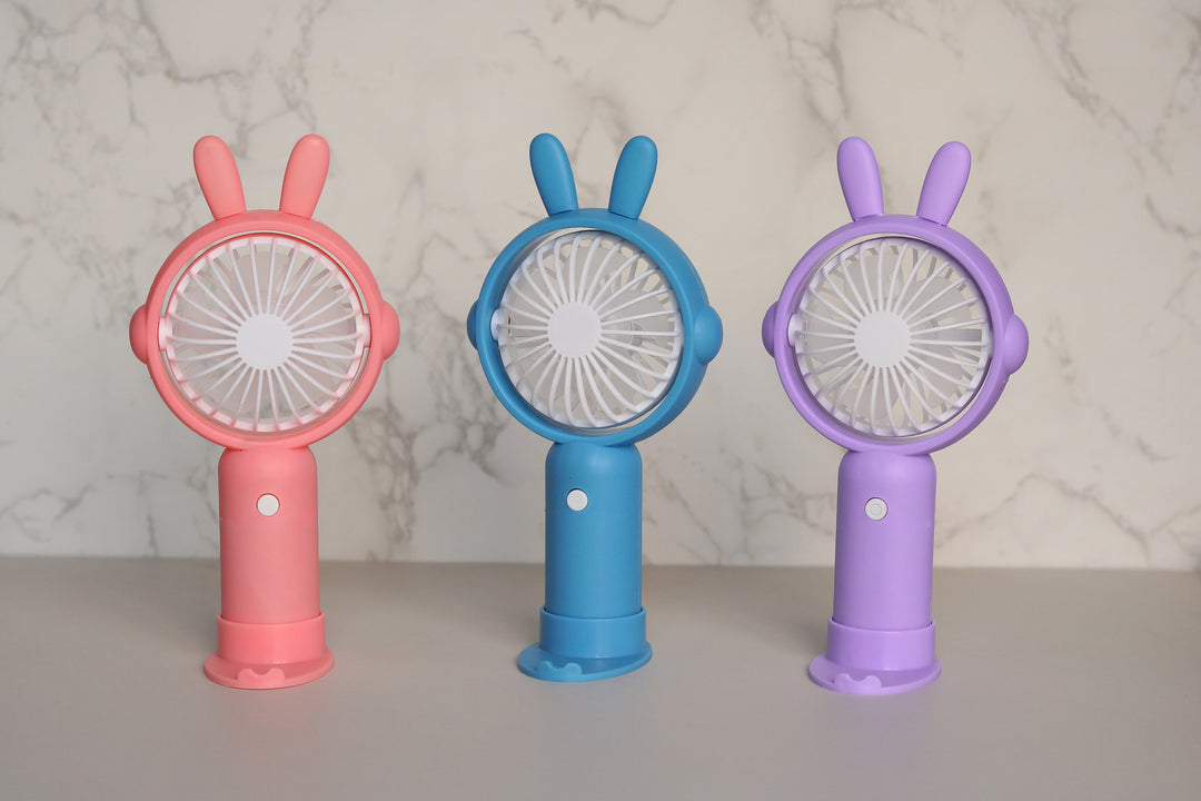 Unisex Bærbar Mini-vifteen med ergonomisk design og dyreører Luvikno