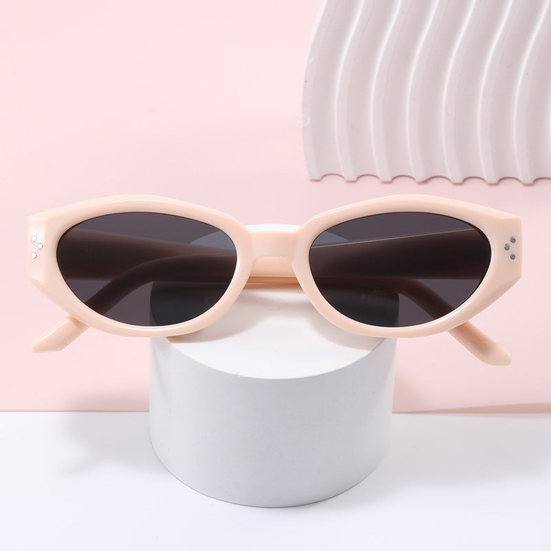 Dame moteriktig solbrille med dyremønster og stilfull ramme Luvikno
