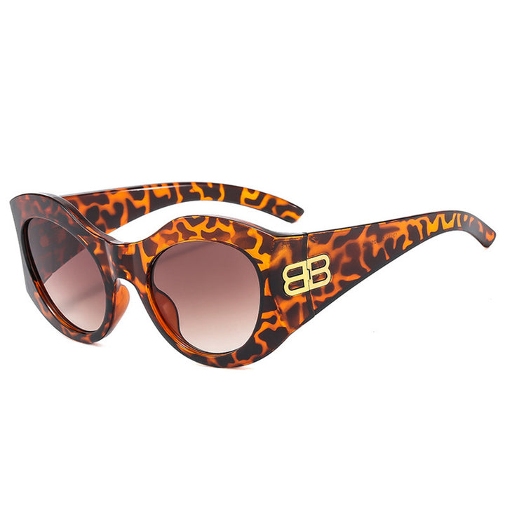 Dame Designer Cat-Eye solbrille med elegant profil og UV-beskyttelse Luvikno