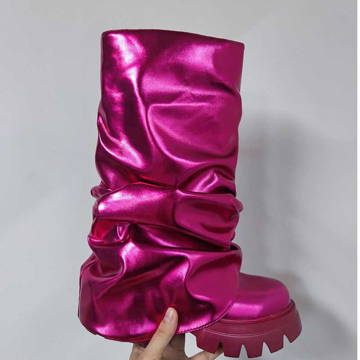 Femme Slouchy Metallic Yli-polvi-saappaat Luvik