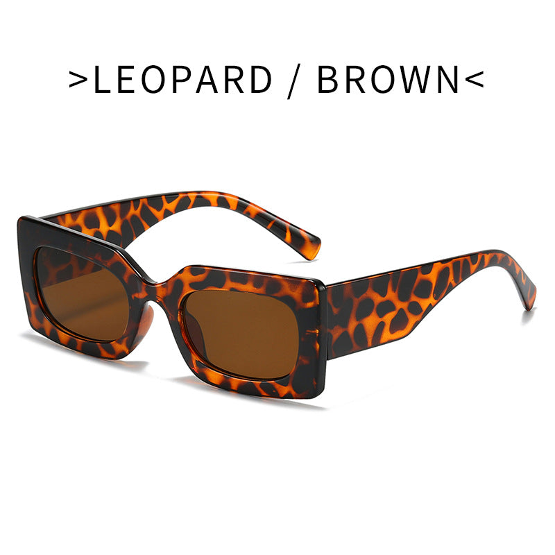 Dame Fashion-solbrille i moderne firkantet design Luvikno