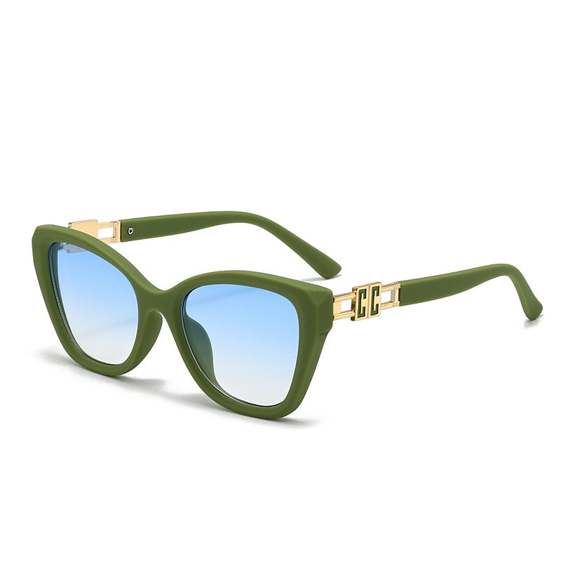 Dame Cat-Eye solbriller med luksuriøse detaljer Luvikno