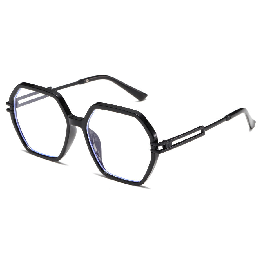 Dame moteriktig solbrille i avantgardistisk heksagon-design Luvikno