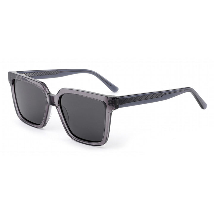 Dame kvadratisk solbrille med moderne plastikkramme og UV-beskyttelse Luvikno