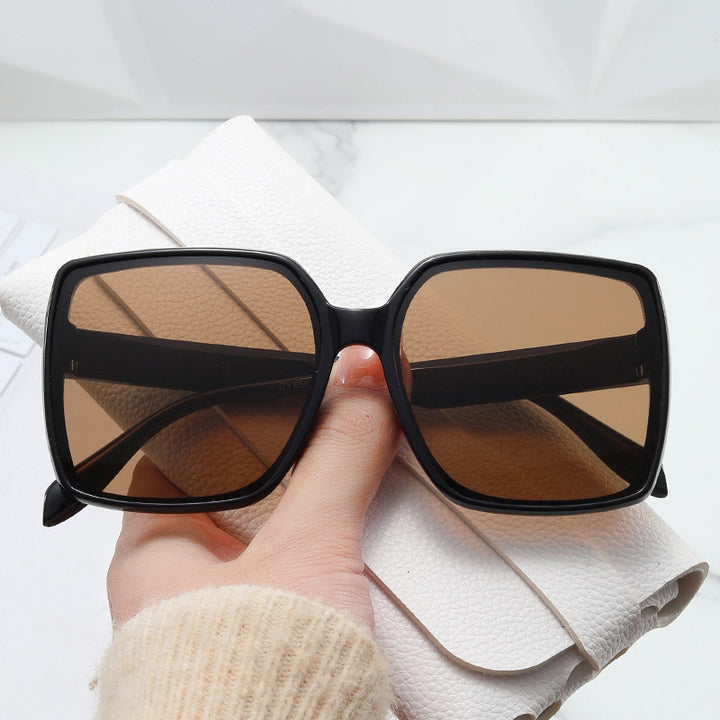 Dame oversized solbriller i moderne skilpadde-design Luvikno