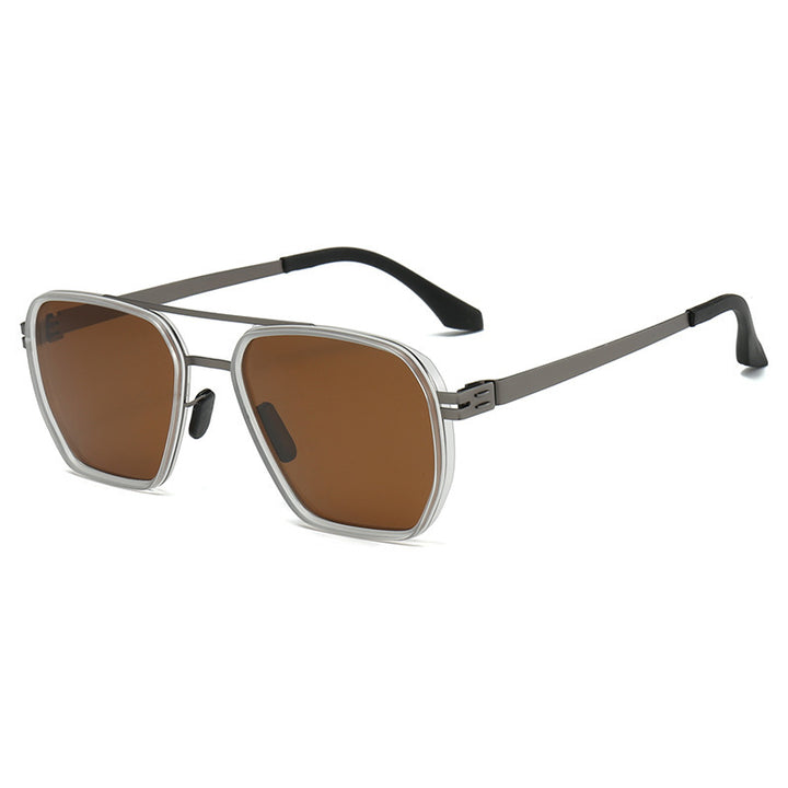 Damer moderne oversized firkantet solbrille Luvikno