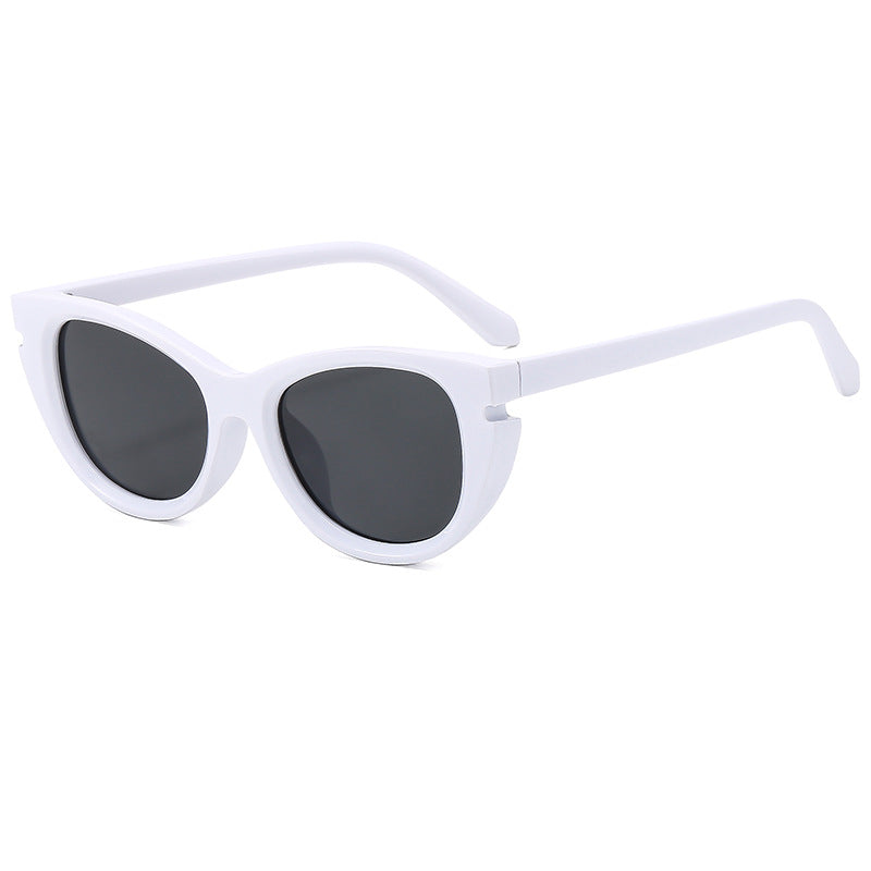 Dame Cat-Eye solbriller med robust plastramme Luvikno