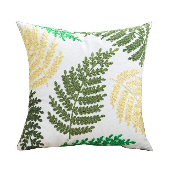 Women Decorative Cushion Cover with Fine Floral Embroidery Luvikno