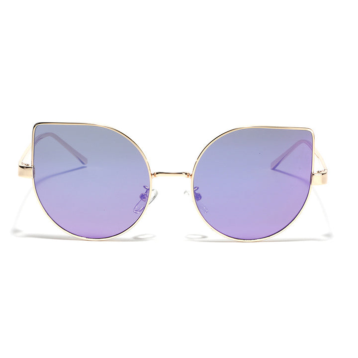 Dame Cat-Eye solbriller med polariserte linser og elegant metalramme Luvikno