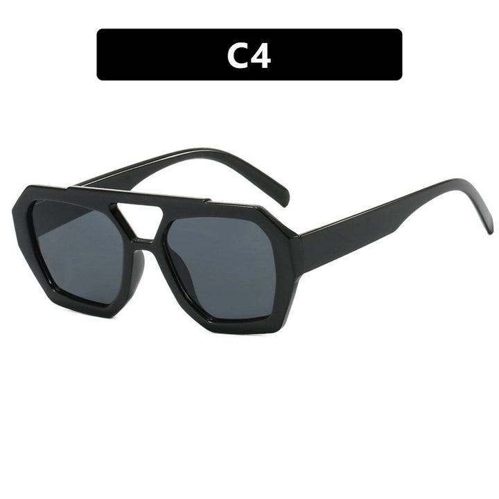 Dame geometrisk solbrille med luksuriøst design Luvikno