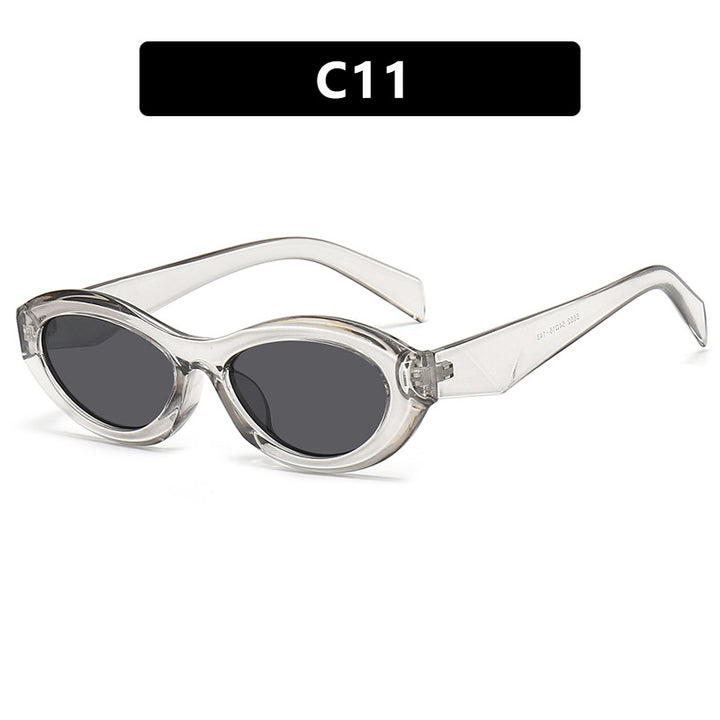 Dame elegant Cat-Eye solbrille med beskyttende UV-filter og moteramme Luvikno