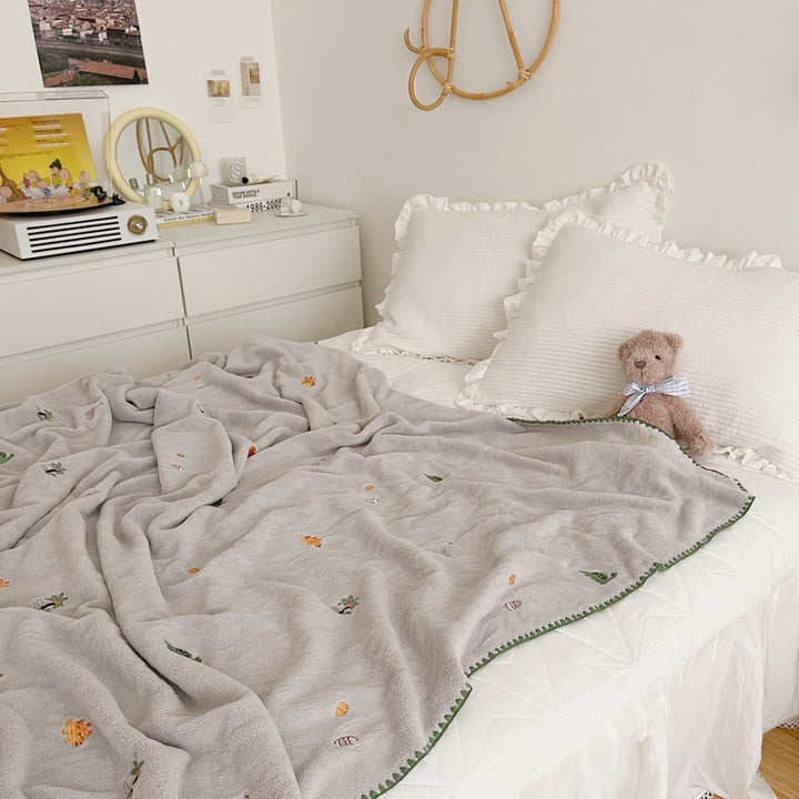 Unisex Myk Snuggle Teppe med Unik Dyremønster Luvikno