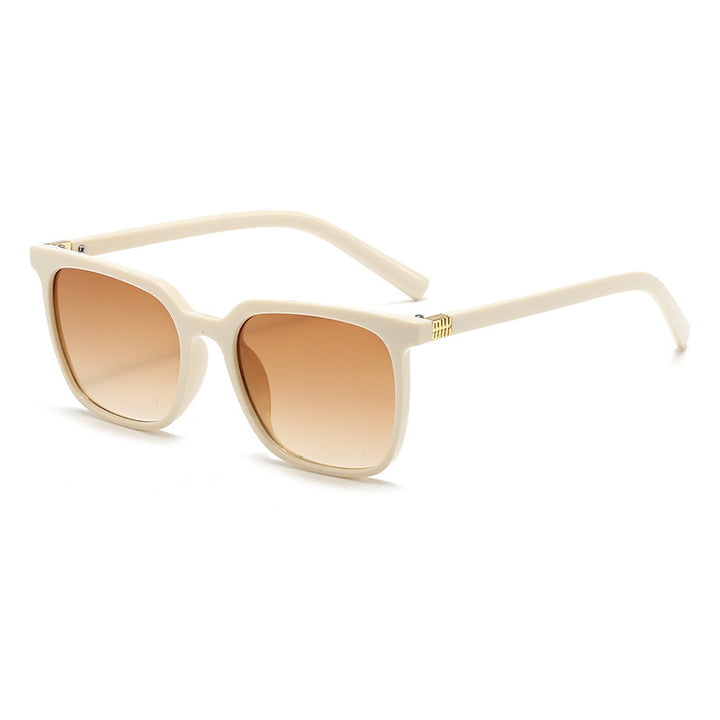 Dame moteriktig oversized solbrille Luvikno