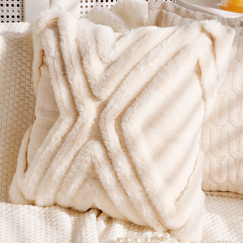 Damer Strukturert Putetrekk med Elegant Stripet Design Luvikno