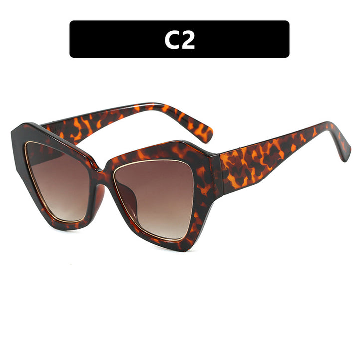 Dame trendy Cat-Eye solbriller med elegant ramme og UV-beskyttelse Luvikno