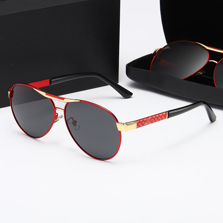 Damed elegante metall solbriller Luvikno