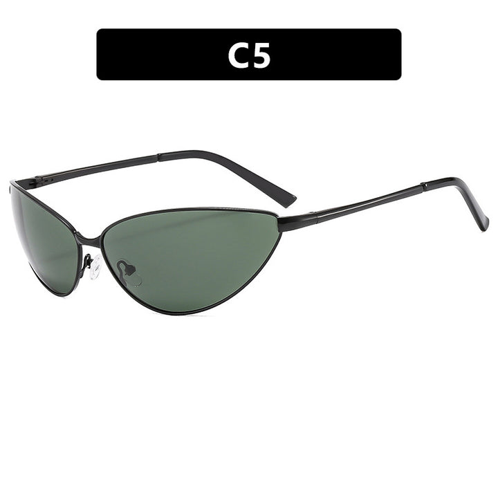 Damer Cat-Eye solbriller med moderne metallramme Luvikno