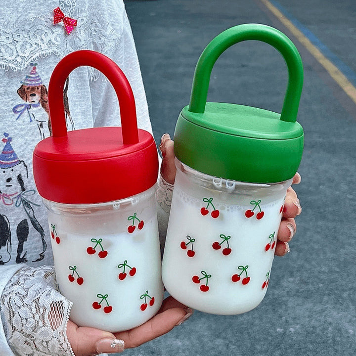 Damen umweltfreundliche Trinkflasche mit praktischem Tragegriff Luvikno