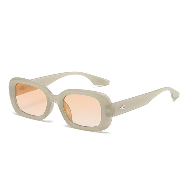Dame moteriktig kvadratisk solbrille med bred ramme og UV-beskyttelse Luvikno