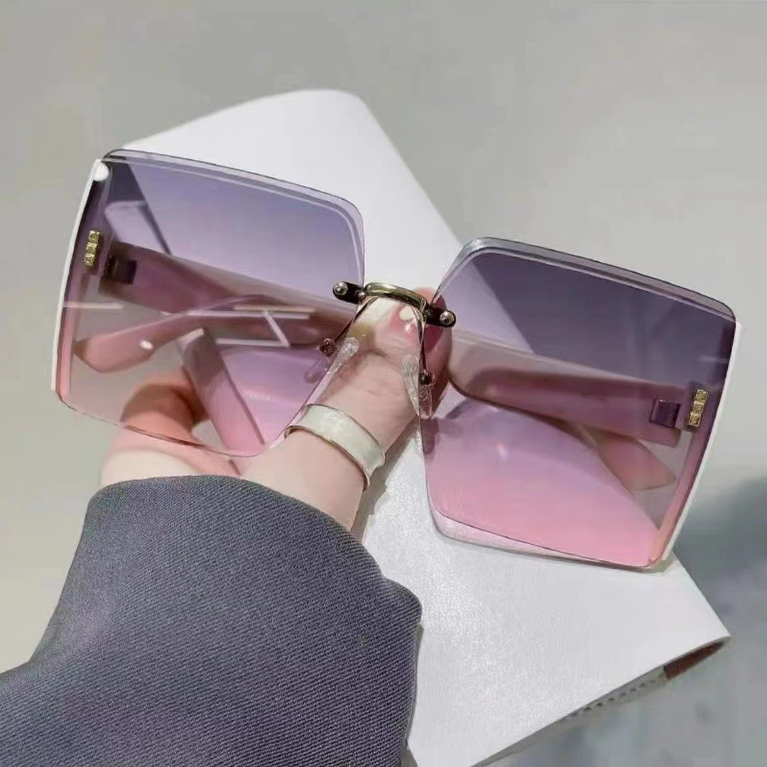 Dame oversized kvadratisk solbrille med uv-beskyttelse Luvikno