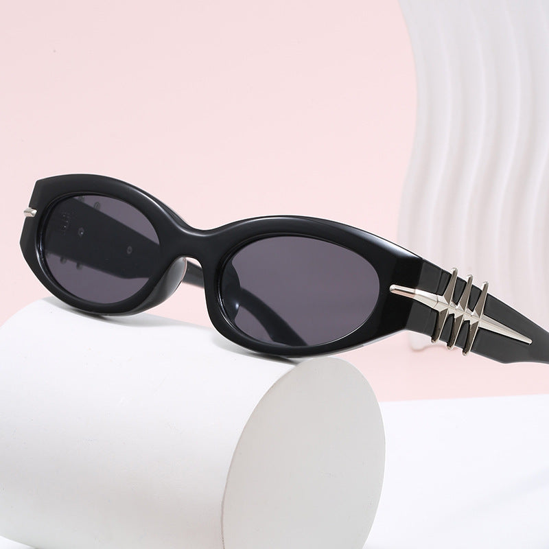 Dame elegant Cat-Eye solbriller med moteriktige aksenter Luvikno