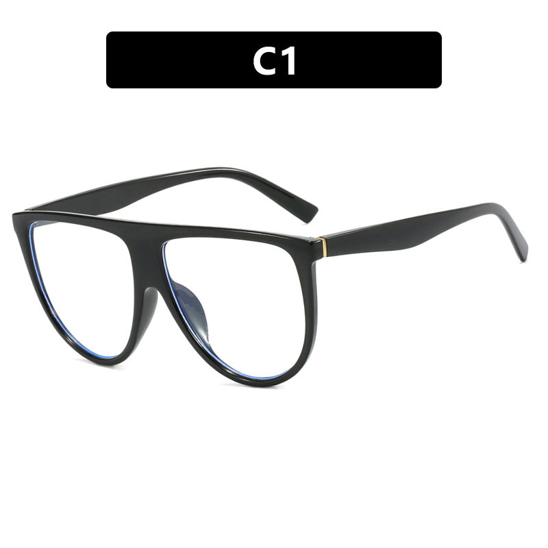 Dame trendy oversized solbriller med stilige transparente rammer Luvikno