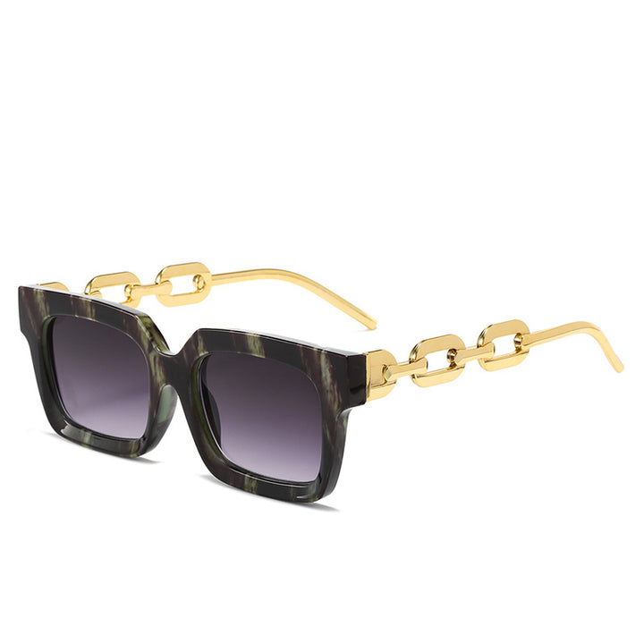 Dame moteriss solbrille med unikt kjedeelement Luvikno