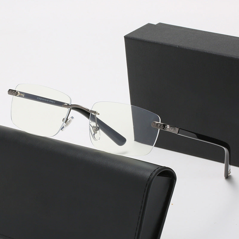 Damer stilige halvmontasje briller med komfortable nesepuder og elegant design Luvikno