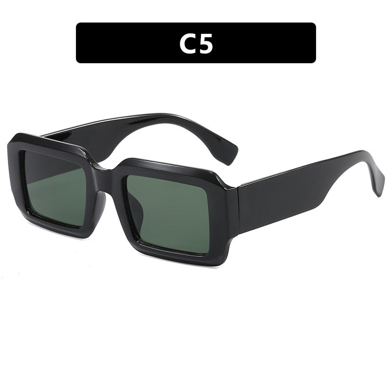 Dame oversized kvadratisk solbrille med moderne plastikkramme Luvikno
