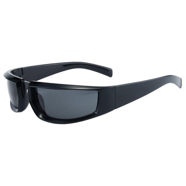 Dame Sporty solbriller med stilige, solide rammer og UV-beskyttelse Luvikno