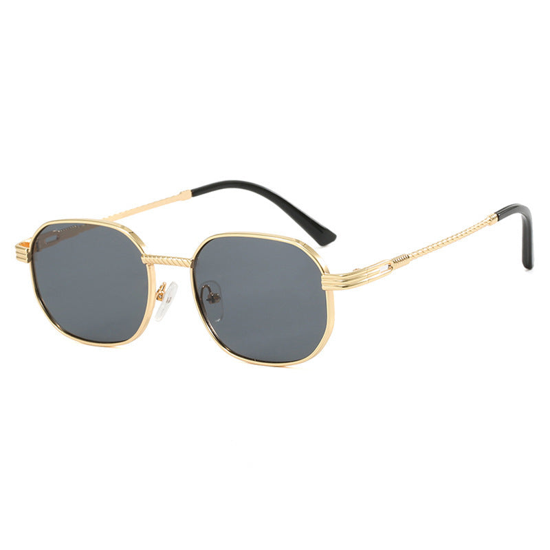 Dame stilige solbriller med geometrisk ramme og gradient linser Luvikno